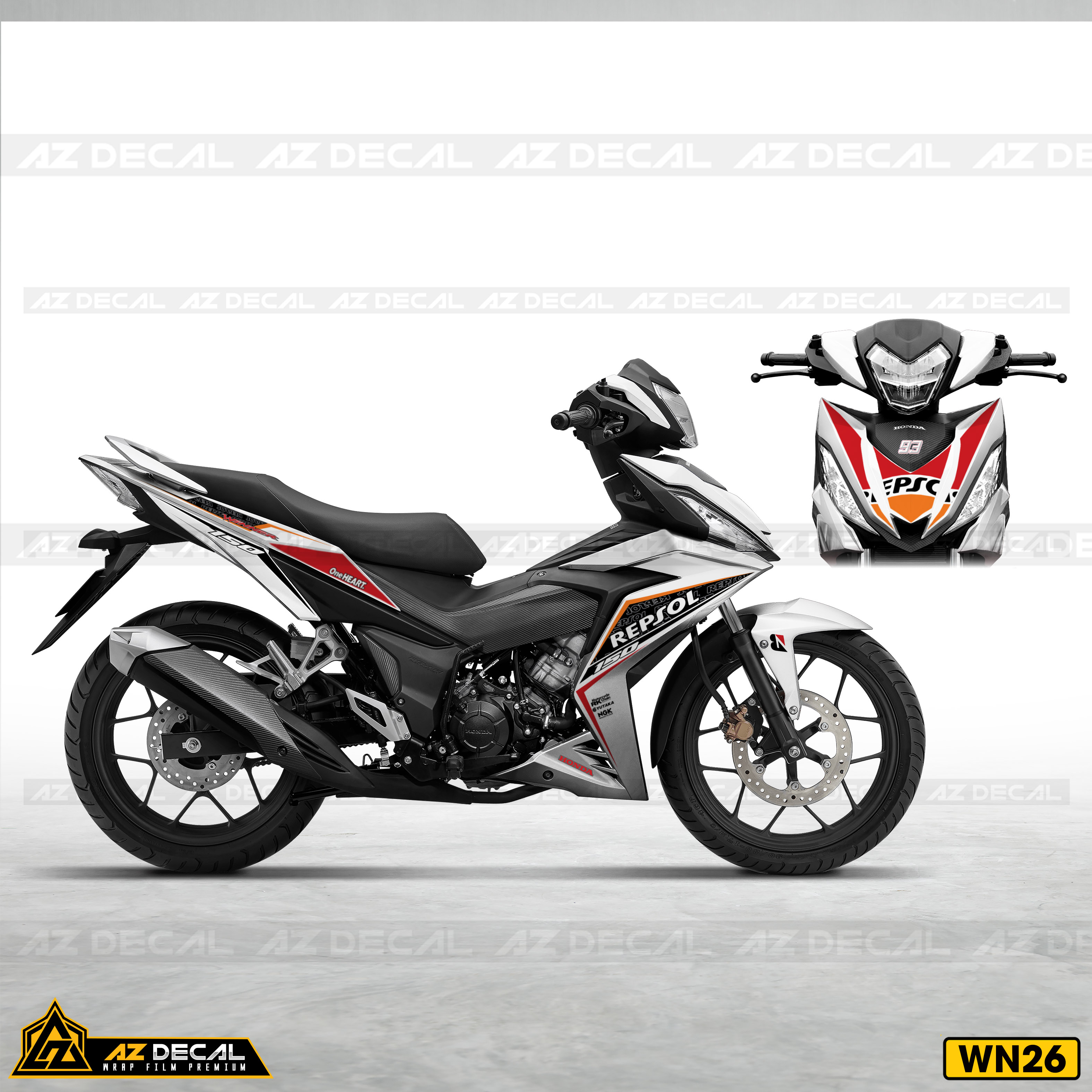 Tem Xe Winner V3 WNV307 Mẫu Repsol Azdecalvn #37 Tem Xe Winner V3 WNV307 Mẫu Repsol Azdecalvn